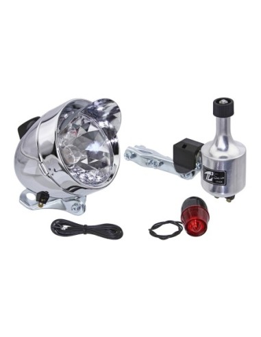 Generator Bullet Light Set W/Visor Chrome.